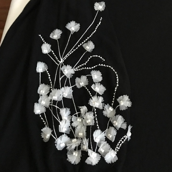ALFANI Sweater Black with White Tulle Flowers Women’s 2X - Picture 5 of 16